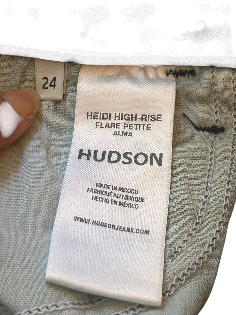 Women's Hudson Heidi High-Rise flare petite jeans dark rinse Size 24 - Picture 7 of 7